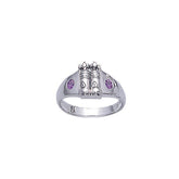 Double Dive Tank Sterling Silver Ring TR3406 - Rings